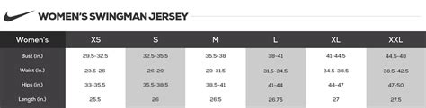 nike swingman size chart.